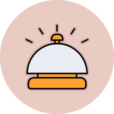 Desk Bell modern simgesinin vektör çizimi            