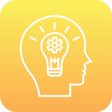 Fikir simgesinin vektör illüstrasyonu 