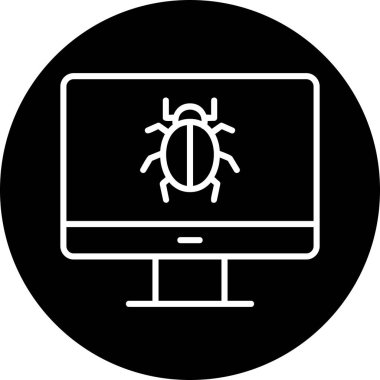 bilgisayar ekranı simgesi, vektör illüstrasyonu basit tasarım