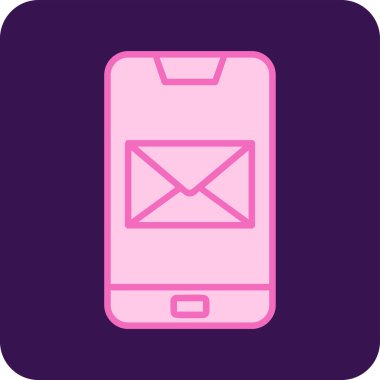 Telefon mesajı simge vektör çizim