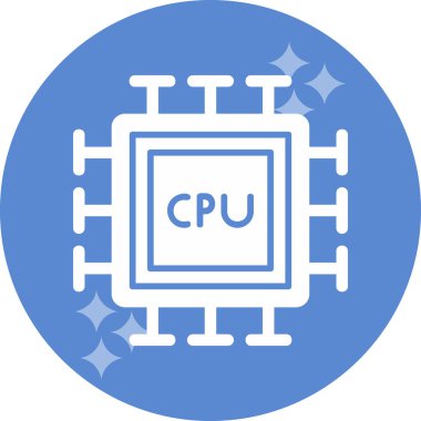 cpu icon, vector illustration simple design