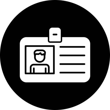 Kimlik kartı web simgesi, vektör illüstrasyonu