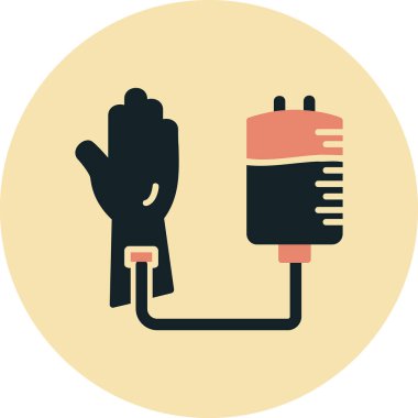 Kan Bağışı Web simgesi, vektör illüstrasyonu 