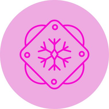 Kar tanesi. Web simgesi basit illüstrasyon 