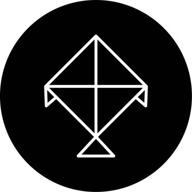 Uçurtma. Web simgesi basit illüstrasyon              