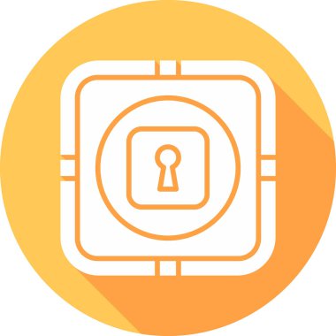 kilit düz simge vektör çizim