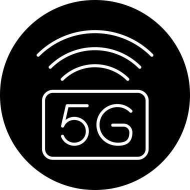 5g wifi sinyali, simge vektör illüstrasyonu