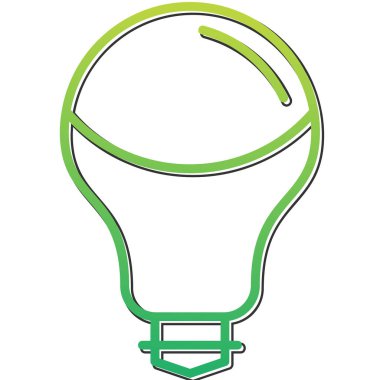 ampul simgesi, vektör illüstrasyonu 