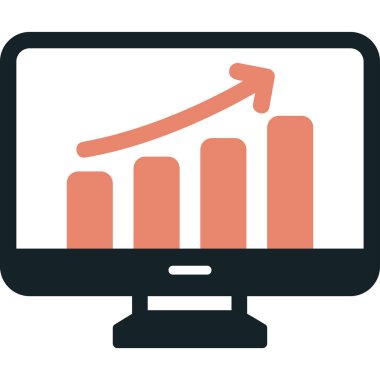 Veri analizi. Web simgesi basit illüstrasyon                  