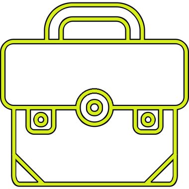 Bavul. Web simgesi basit illüstrasyon 