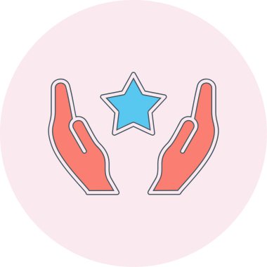 yıldız web simgesi basit illüstrasyon 