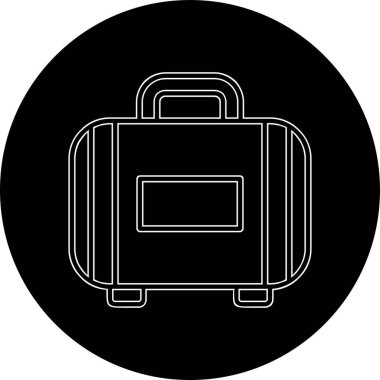 Bavul web simgesi, vektör çizim