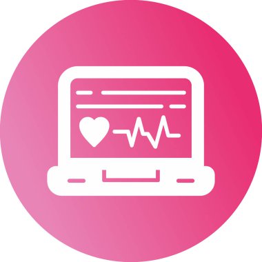 Düz biçimli kardiyoloji simgesi 