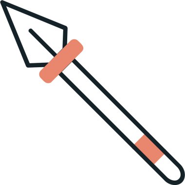 Mızrak simgesi vektör illüstrasyonu