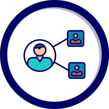 insanlar bağlantı simgesi, vektör illüstrasyonu basit tasarım