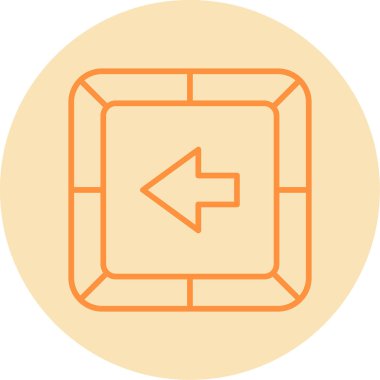 Ok Sol Web simgesi, vektör illüstrasyonu