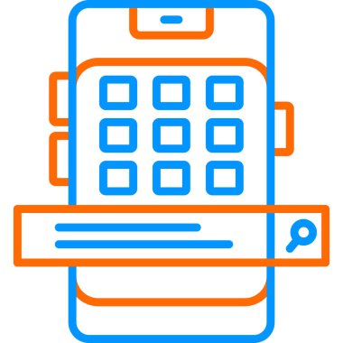 pos uçbirimi ve arama çubuğu vektör simgesi 