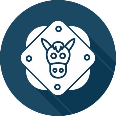 At hayvan simgesi, vektör illüstrasyonu 