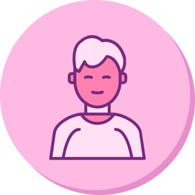 İnsan avatar web simgesi basit illüstrasyon 