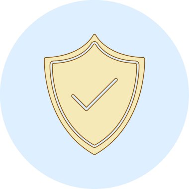 kalkan simgesi web basit illüstrasyon