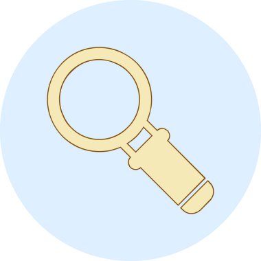 Büyütme cam simgesi, vektör illüstrasyonu 