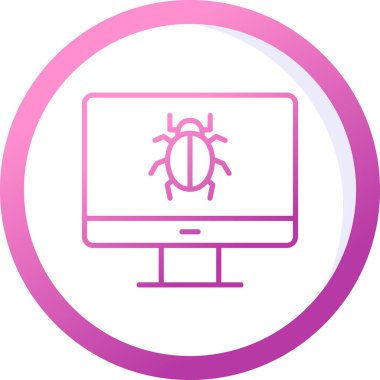 bilgisayar ekranı simgesi, vektör illüstrasyonu basit tasarım