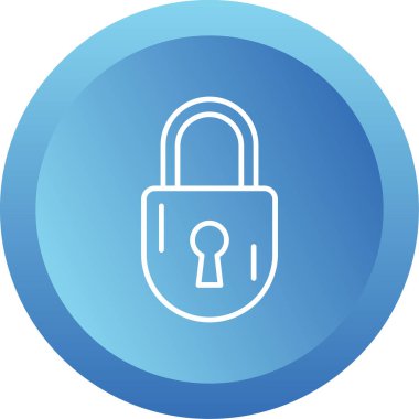 kilit düz simge vektör çizim