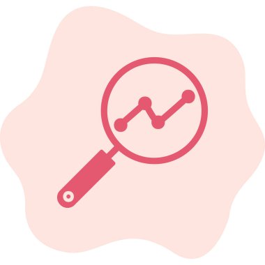 Analitik Araştırma. Web simgesi basit illüstrasyon             