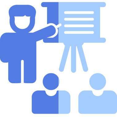 personel eğitim simgesi, vektör illüstrasyonu basit tasarım