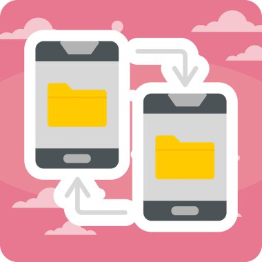 vector illustration of File Transfer modern icon            