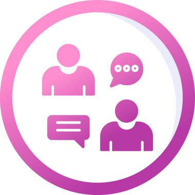 sohbet simgesi, vektör illüstrasyonu basit tasarım