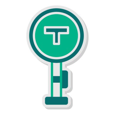 Yol işaretleri simgesinin vektör illüstrasyonu 