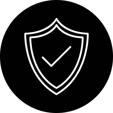 kalkan simgesi web basit illüstrasyon