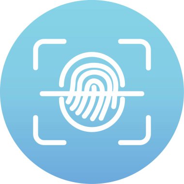 Parmak Tarayıcı Web simgesi, vektör illüstrasyonu