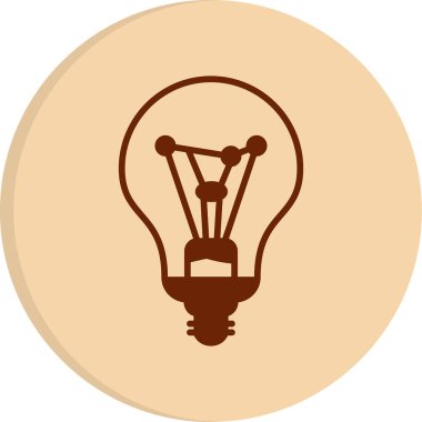 Ampul. Web simgesi basit illüstrasyon