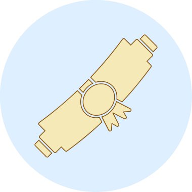 mezuniyet kurdelesi, web simgesi basit illüstrasyon