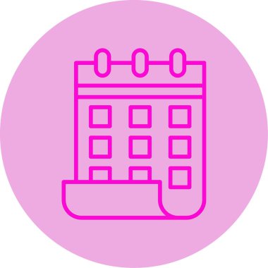 Takvim. Web simgesi basit illüstrasyon