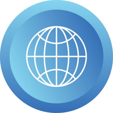 dünya simgesi web basit illüstrasyon