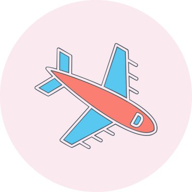  Uçak. Web simgesi basit illüstrasyon