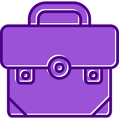 Bavul. Web simgesi basit illüstrasyon 