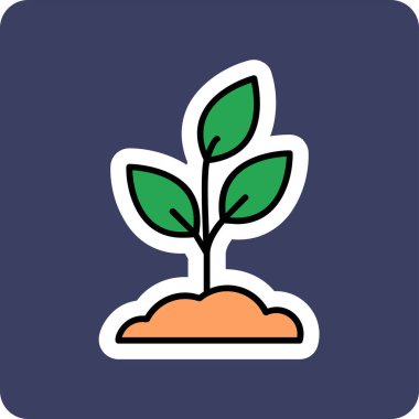 Bitki. Web simgesi basit illüstrasyon 