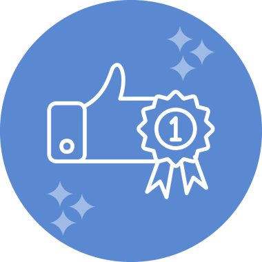 Birinci Ödül ikonu vektör illüstrasyonu