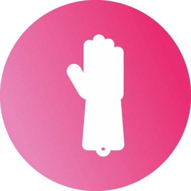 Lastik Eldiven simgesi, vektör illüstrasyonu 