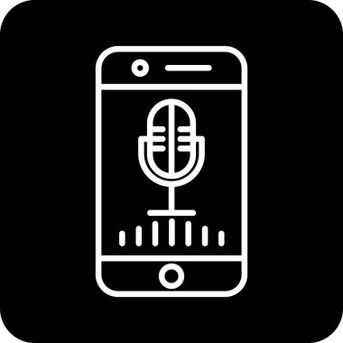 ses kayıt simgesi, vektör illüstrasyonu basit tasarım