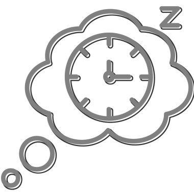 uyku zamanı simgesi, vektör illüstrasyonu basit tasarım