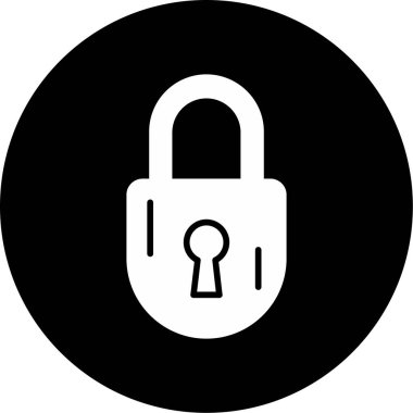 kilit düz simge vektör çizim