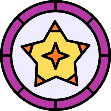 yıldız web simgesi basit illüstrasyon 