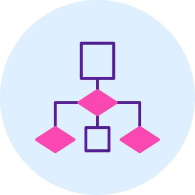 Akış Çizelgesi simgesi, vektör illüstrasyonu             