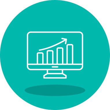 Veri analizi. Web simgesi basit illüstrasyon                  