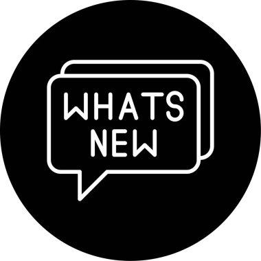 Yeni metin web simgesi, vektör illüstrasyonlu konuşma balonu